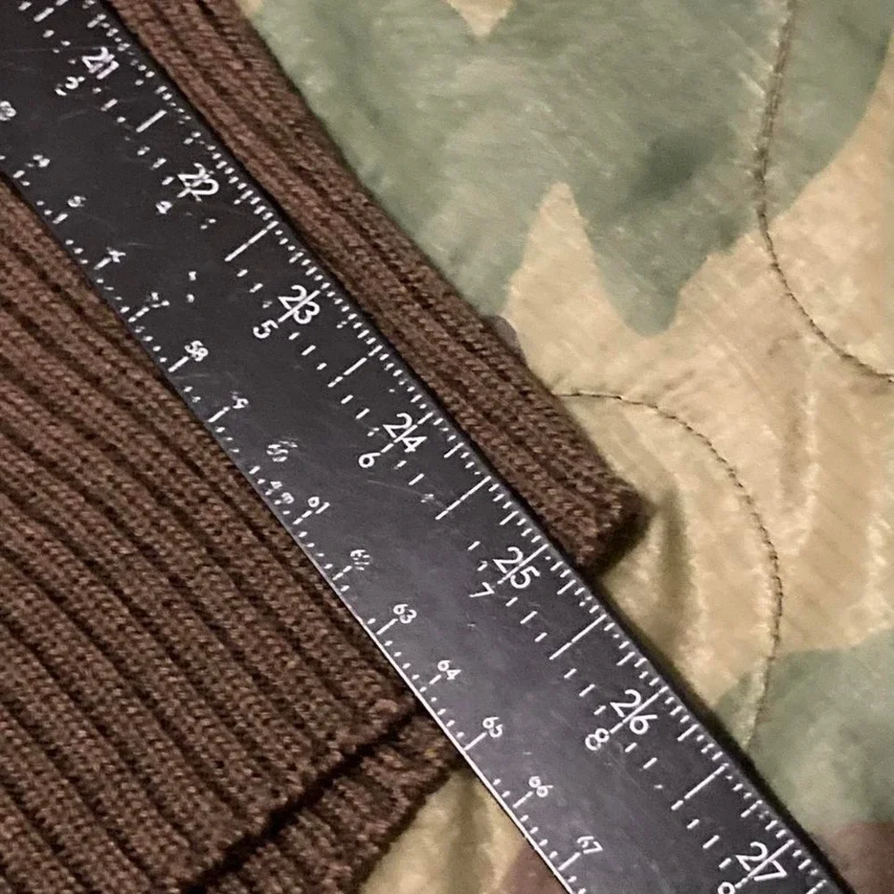 Jack young 5-button‎ wool button sweater brown army vintage 42/44